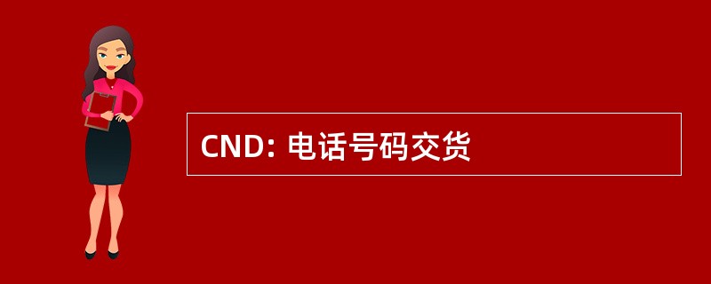 CND: 电话号码交货