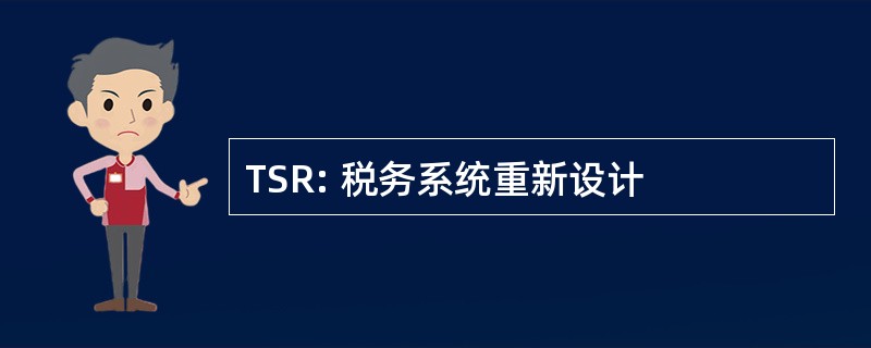 TSR: 税务系统重新设计