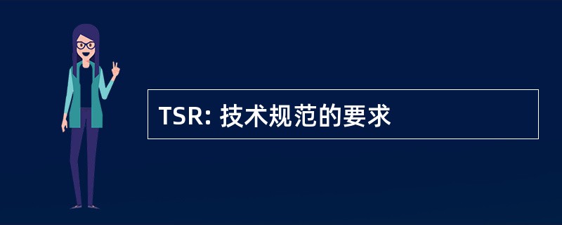 TSR: 技术规范的要求