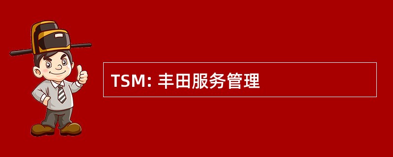 TSM: 丰田服务管理