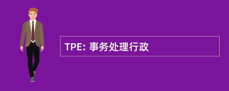 TPE: 事务处理行政