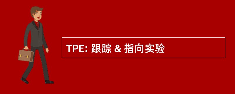 TPE: 跟踪 & 指向实验