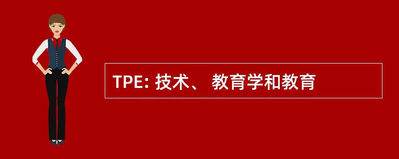 TPE: 技术、 教育学和教育