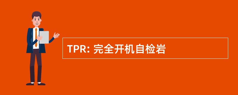 TPR: 完全开机自检岩