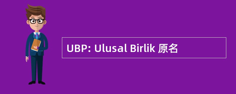 UBP: Ulusal Birlik 原名