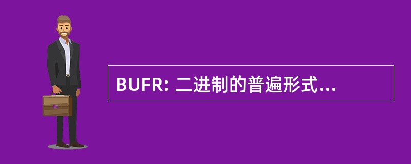 BUFR: 二进制的普遍形式，为气象数据的表示形式的