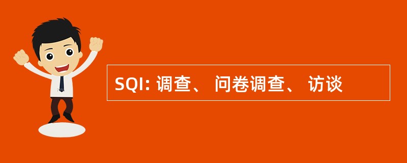 SQI: 调查、 问卷调查、 访谈