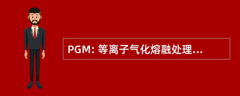 PGM: 等离子气化熔融处理技术进展