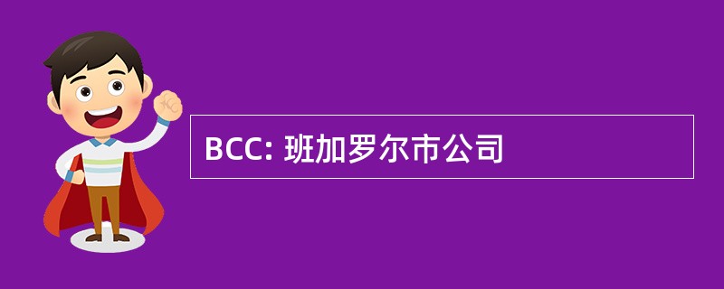 BCC: 班加罗尔市公司