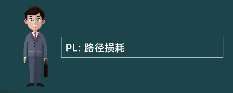 PL: 路径损耗