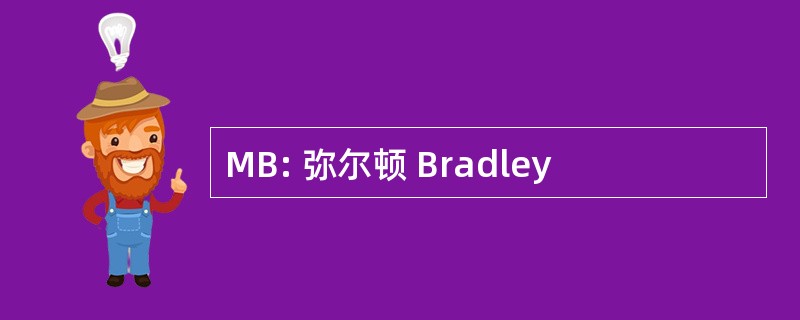 MB: 弥尔顿 Bradley