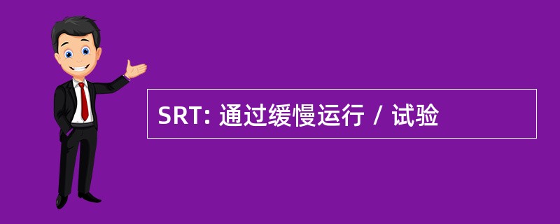 SRT: 通过缓慢运行 / 试验