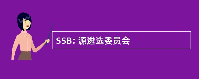 SSB: 源遴选委员会