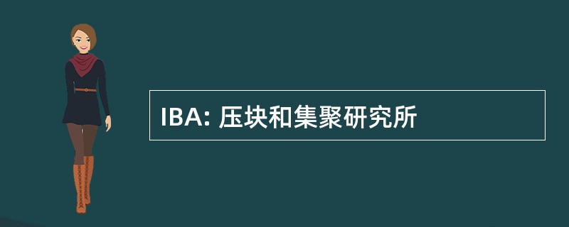 IBA: 压块和集聚研究所