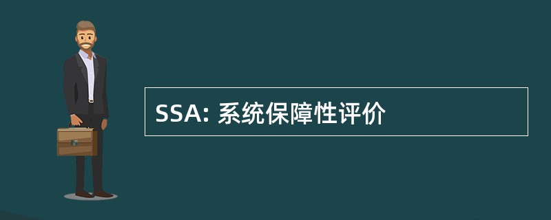 SSA: 系统保障性评价