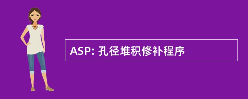 ASP: 孔径堆积修补程序