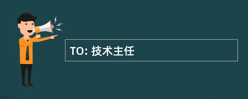 TO: 技术主任