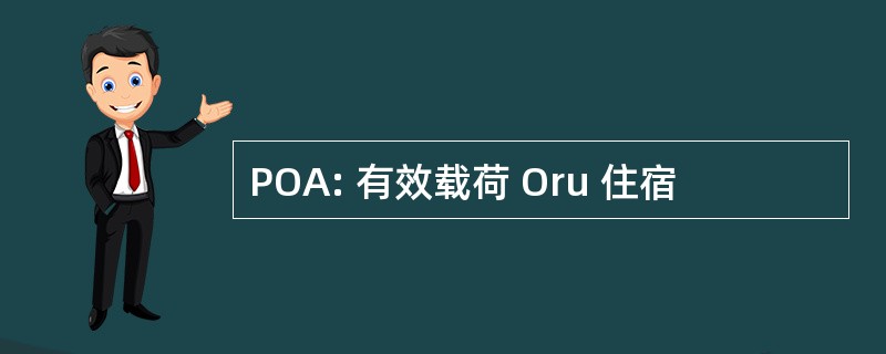 POA: 有效载荷 Oru 住宿