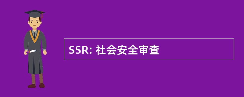 SSR: 社会安全审查