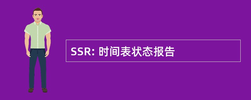 SSR: 时间表状态报告