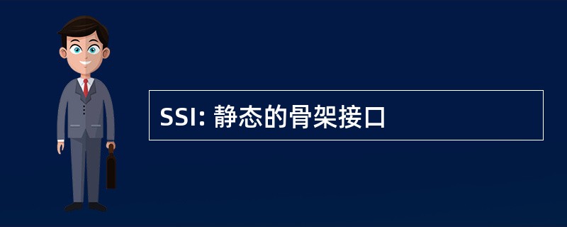 SSI: 静态的骨架接口