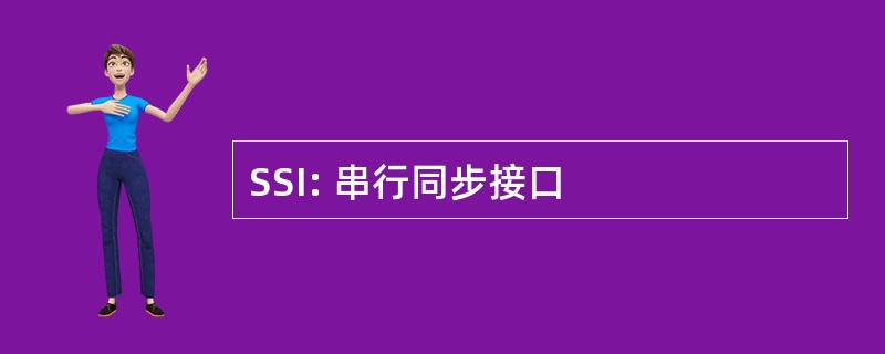 SSI: 串行同步接口