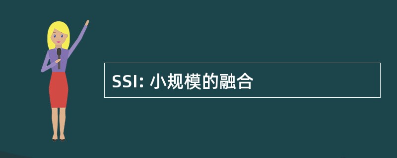 SSI: 小规模的融合