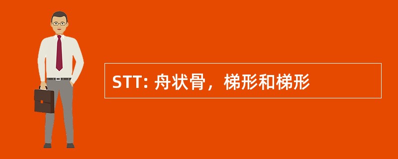 STT: 舟状骨，梯形和梯形