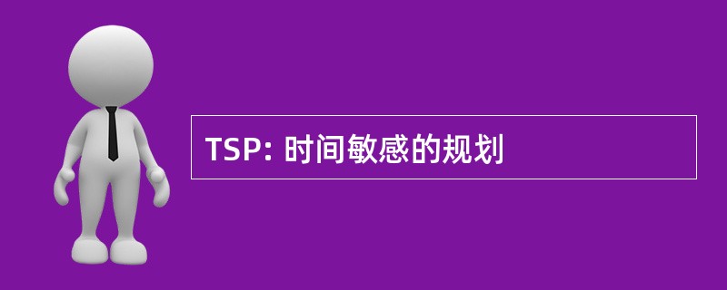 TSP: 时间敏感的规划