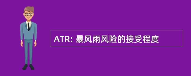 ATR: 暴风雨风险的接受程度