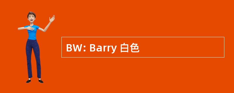 BW: Barry 白色