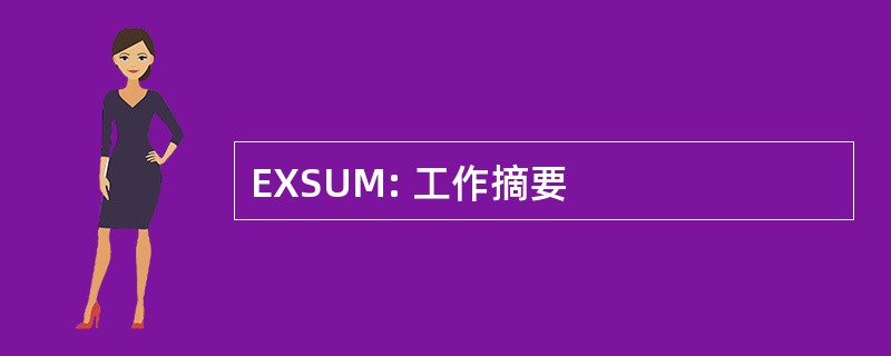 EXSUM: 工作摘要