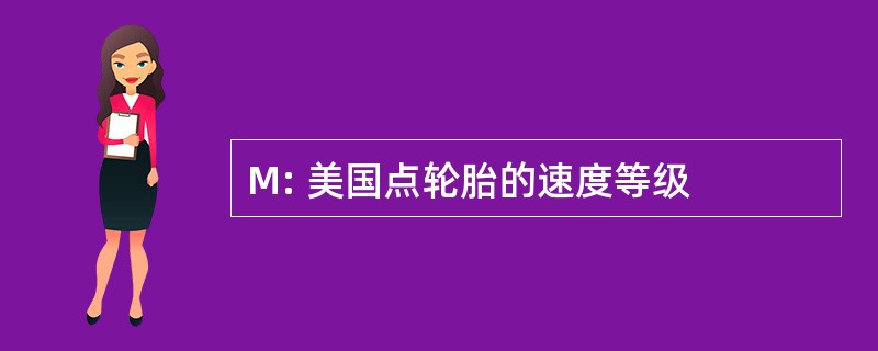 M: 美国点轮胎的速度等级