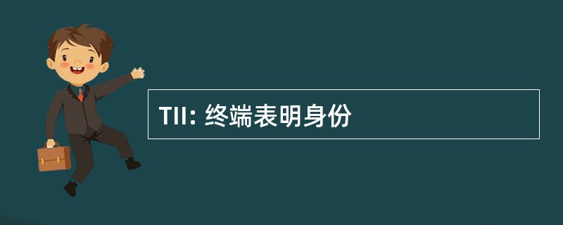 TII: 终端表明身份