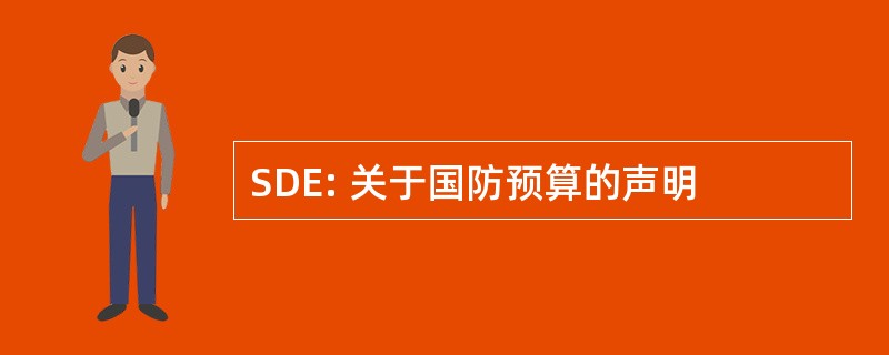 SDE: 关于国防预算的声明