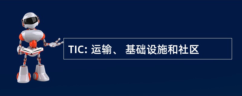 TIC: 运输、 基础设施和社区