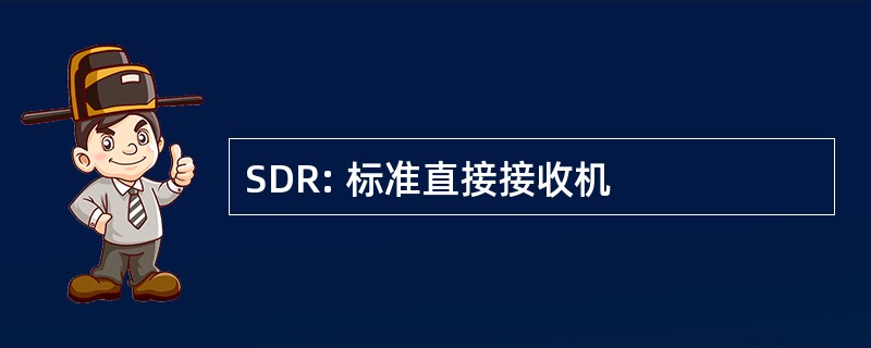 SDR: 标准直接接收机