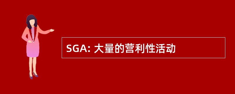 SGA: 大量的营利性活动