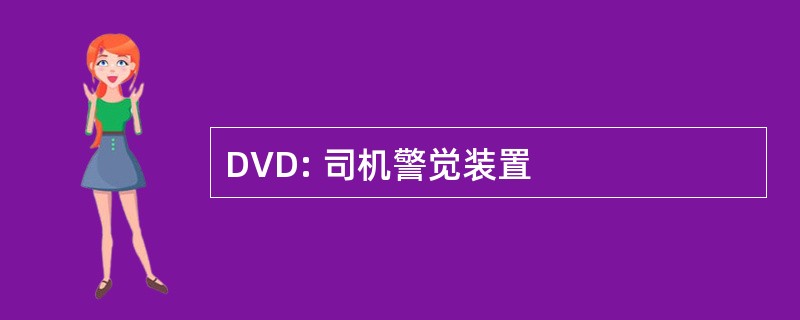 DVD: 司机警觉装置