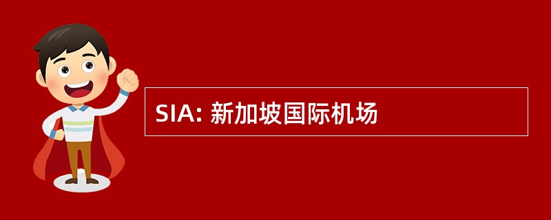 SIA: 新加坡国际机场