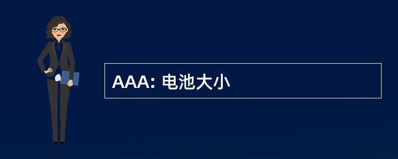 AAA: 电池大小