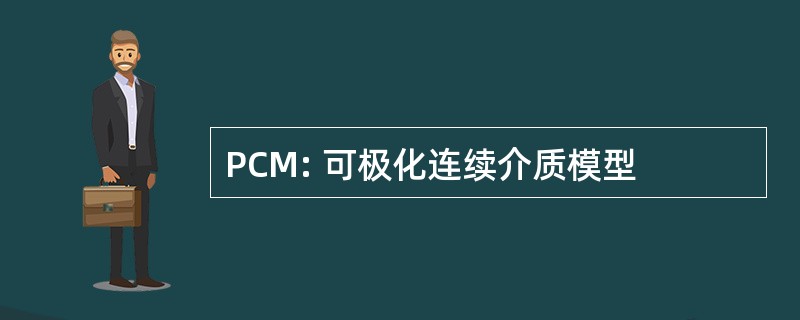 PCM: 可极化连续介质模型