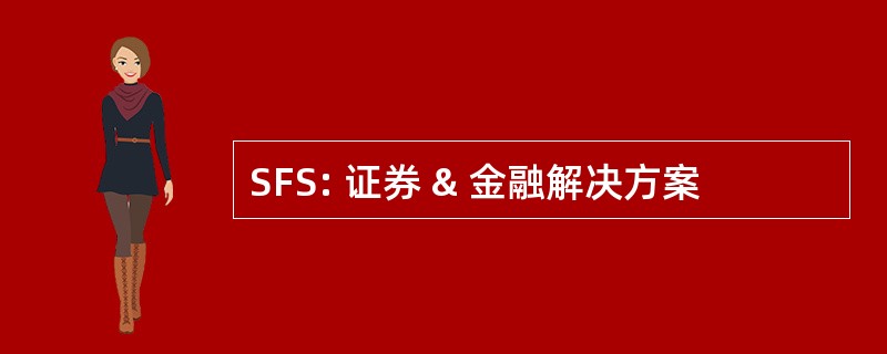 SFS: 证券 & 金融解决方案