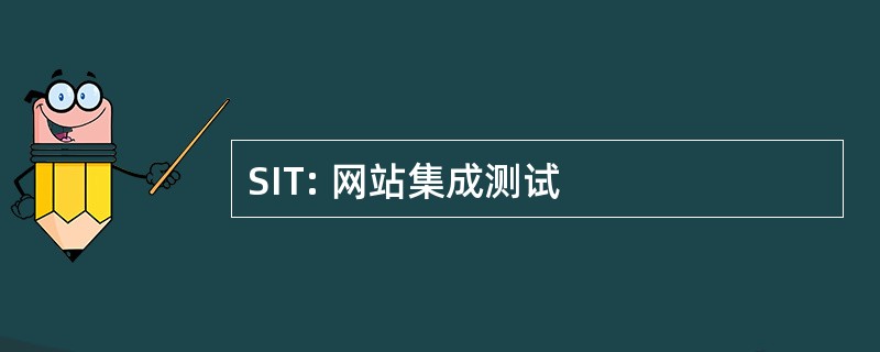 SIT: 网站集成测试