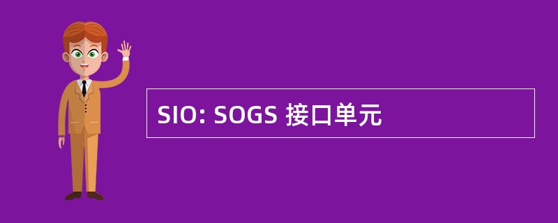 SIO: SOGS 接口单元