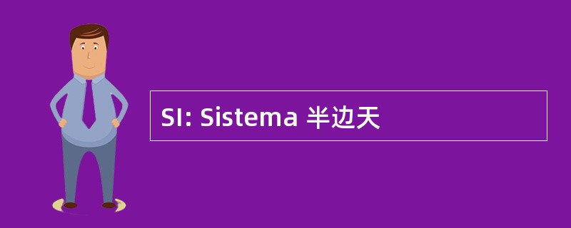 SI: Sistema 半边天