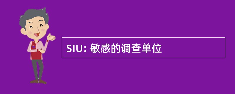 SIU: 敏感的调查单位