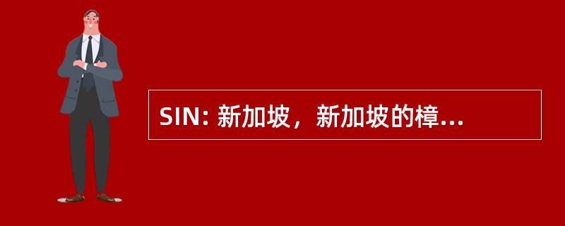 SIN: 新加坡，新加坡的樟宜国际机场