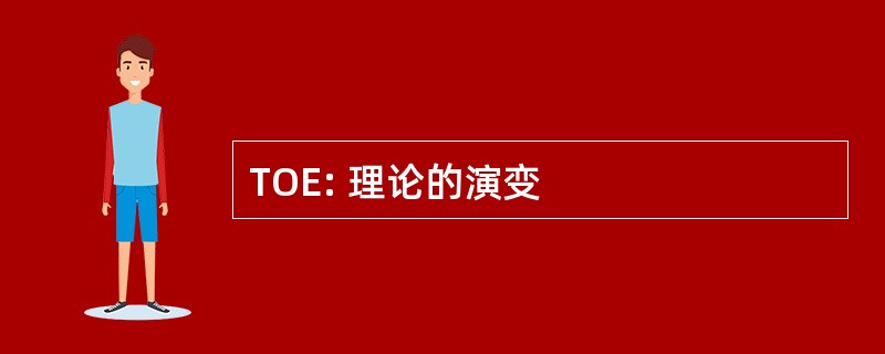 TOE: 理论的演变