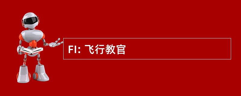 FI: 飞行教官